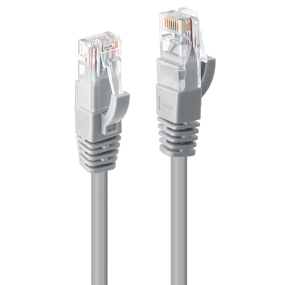 LINDY Cat.6 U/UTP Kabel, grau, 0,3m LINDY Cat.6 U/UTP Kabel, grau, 0,3m