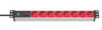 Brennenstuhl 19" Alu-Line Steckdosenleiste 8-fach Schuko, C14-Stecker,10A, 2m Brennenstuhl 19" Alu-Line Steckdosenleiste 8-fach Schuko, C14-Stecker,10A, 2m