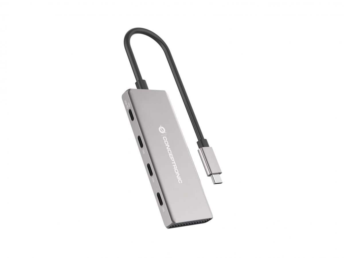 CONCEPTRONIC 41 Dock USBC3xUSBC100WPD 25cm gr