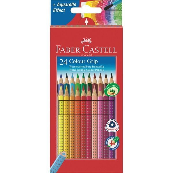 FABER-CASTELL Colour GRIP Buntstifte farbsortiert, 24 St. FABER-CASTELL Colour GRIP Buntstifte farbsortiert, 24 St.