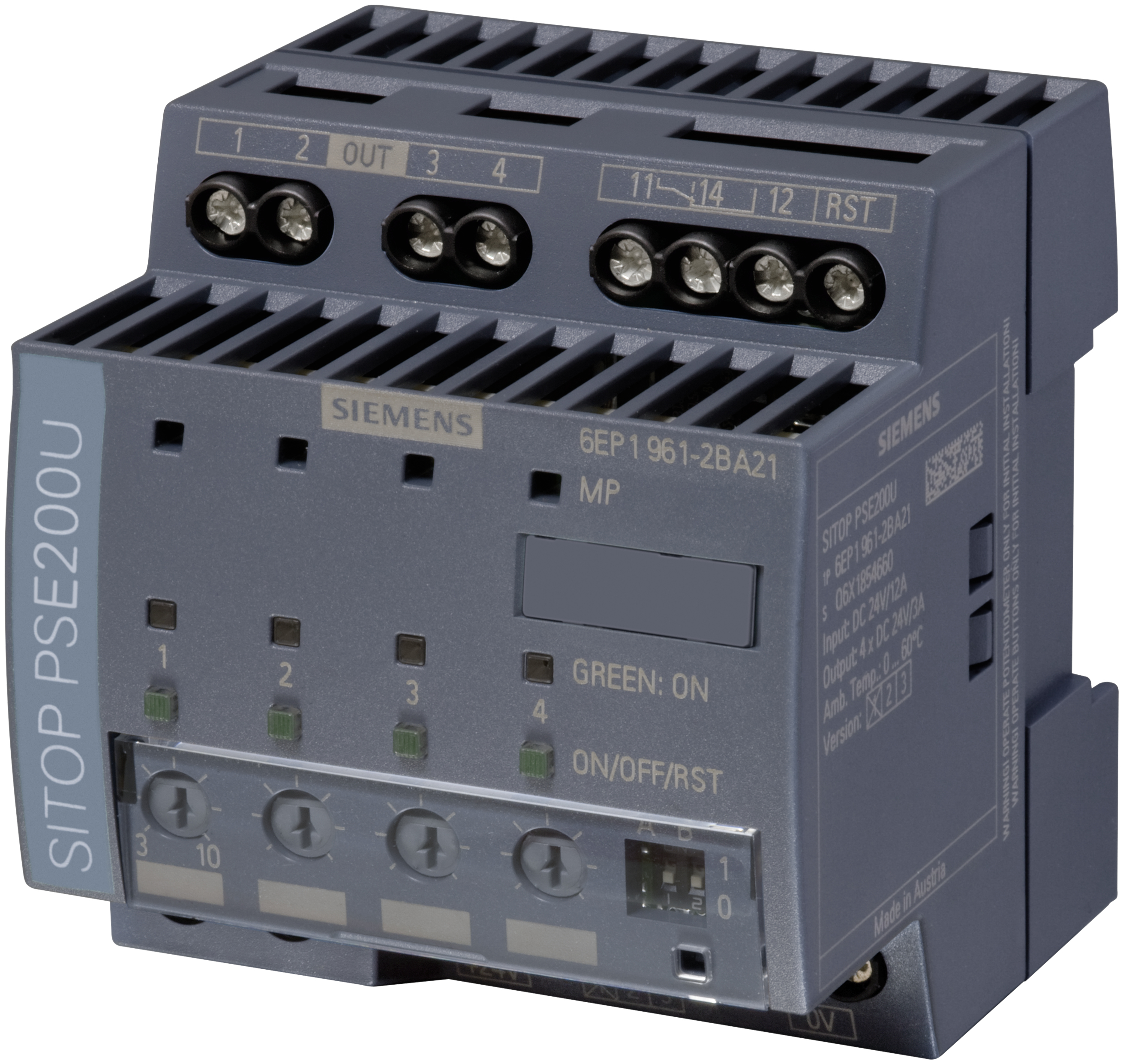 Siemens Selektivitätsmodul 6EP1961-2BA21 SITOP PSE200U 10A 4kanalig