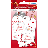 HERMA Geschenkanhaenger weiss/rot Xmas 6 St. HERMA Geschenkanhaenger weiss/rot Xmas 6 St.