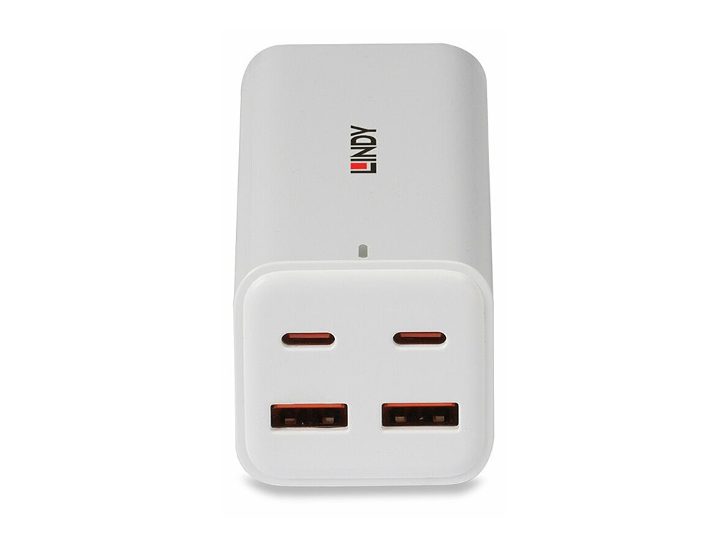 LINDY 100W 4-Port USB Desktop GaN Fast Charger