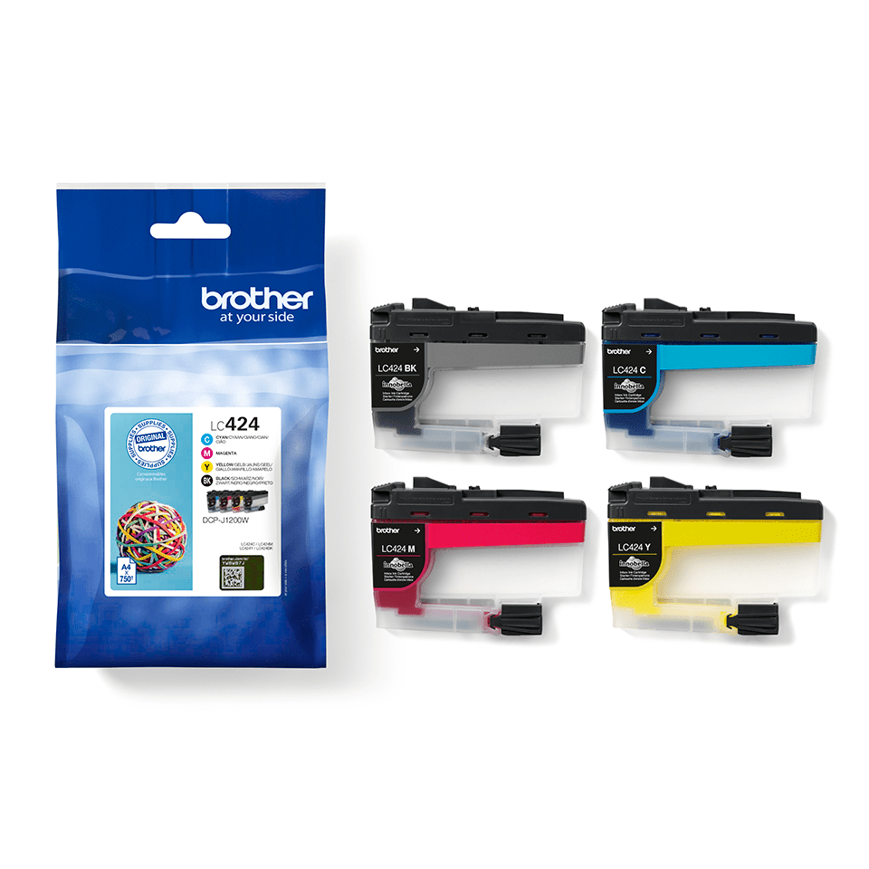 Brother LC-424 Schwarz, Gelb, Cyan, Magenta
