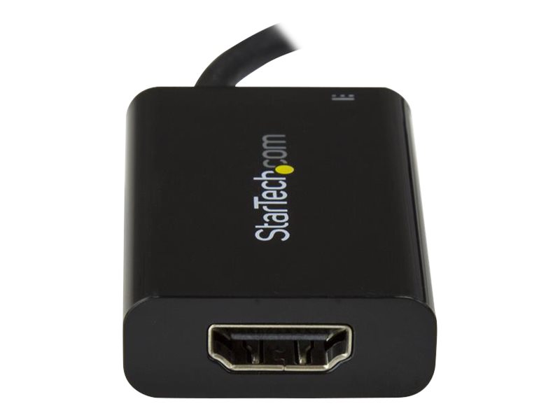 StarTech.com USB-C auf HDMI Adapter mit USB Stromversorgung - USB Typ C zu HDMI Konverter für Computer mit USB C - 4K 60Hz - externer Videoadapter - Schwarz