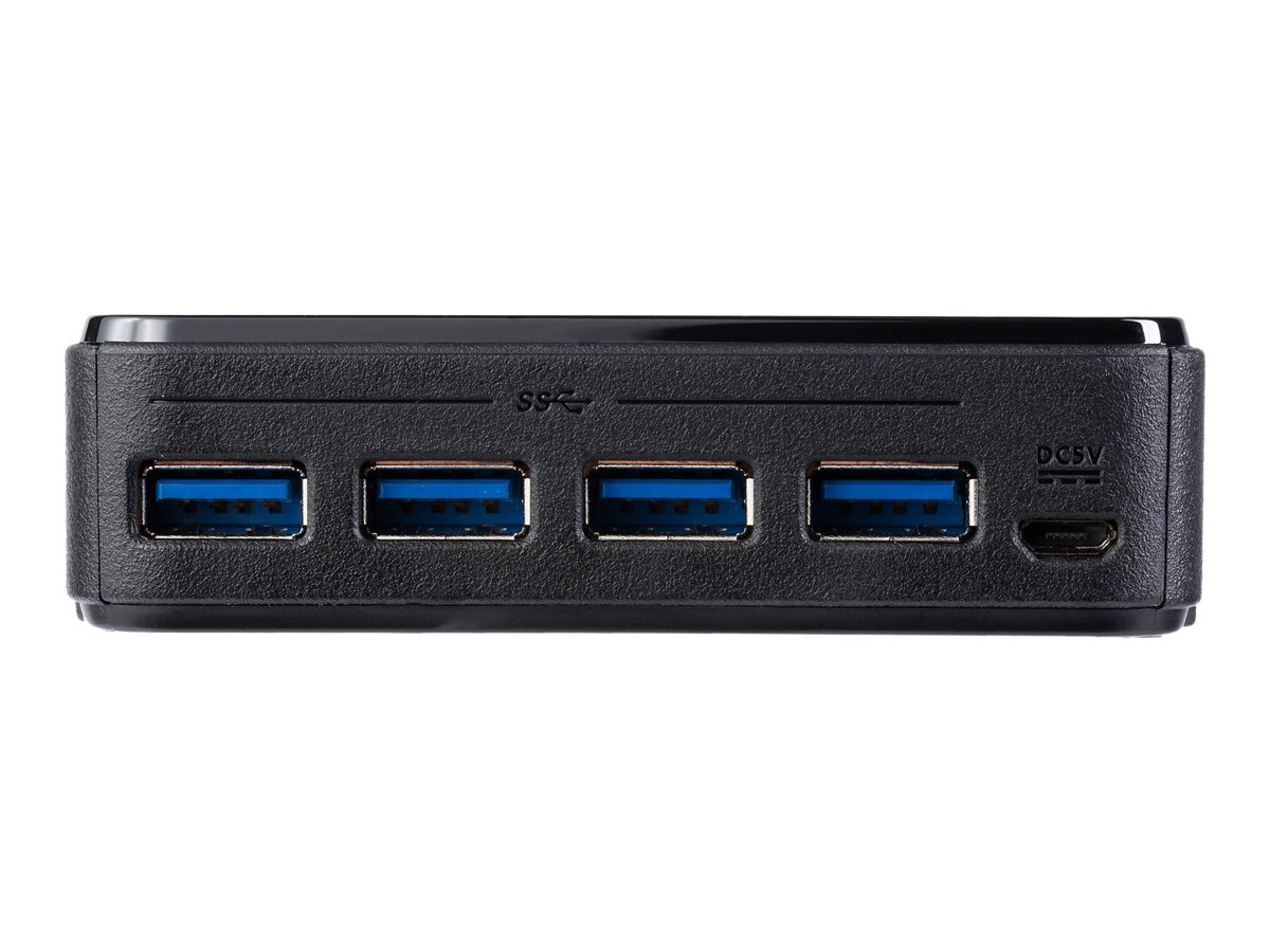 StarTech.com USB 3.0 Sharing Switch 4x4 für Peripheriegeräte - USB Umschalter für Mac / Windows / Linux - 4 Port USB 3.0 Switch - Switch - 4 Anschlüsse