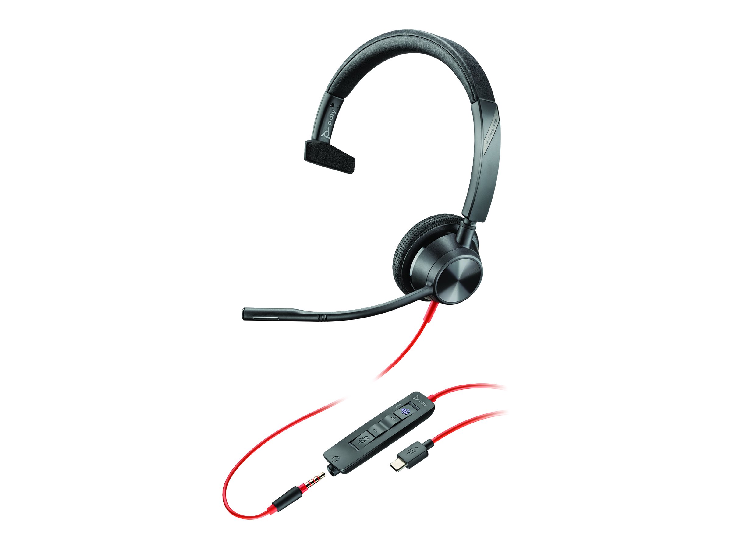 Poly Headset Blackwire C3315-M Mono USB-C/A & 3,5 mm Teams