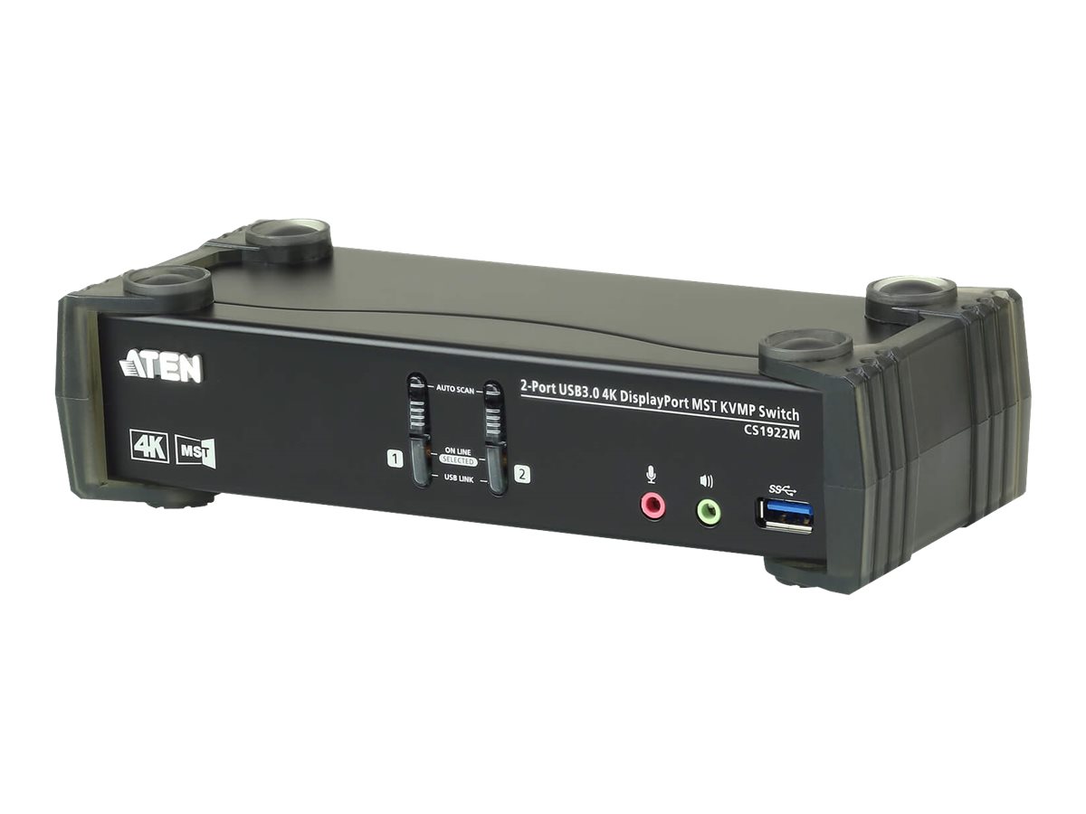 ATEN CS1922M 2-Port USB 3.0 4K DisplayPort MST KVM Switch