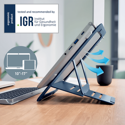 AKTION LEITZ LaptopStänder Ergo Ultraflach dunkelgrau mit Prämie nach Registrierung