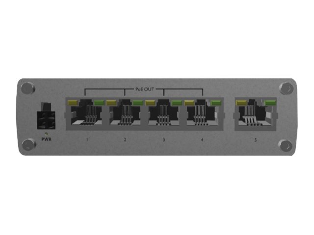 Teltonika TSW100 Industrial 5-Port Switch 4x PoE+
