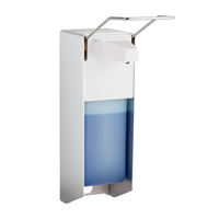 relaxdays Desinfektionsspender 10029927_0 silber Kunststoff 1,0 l