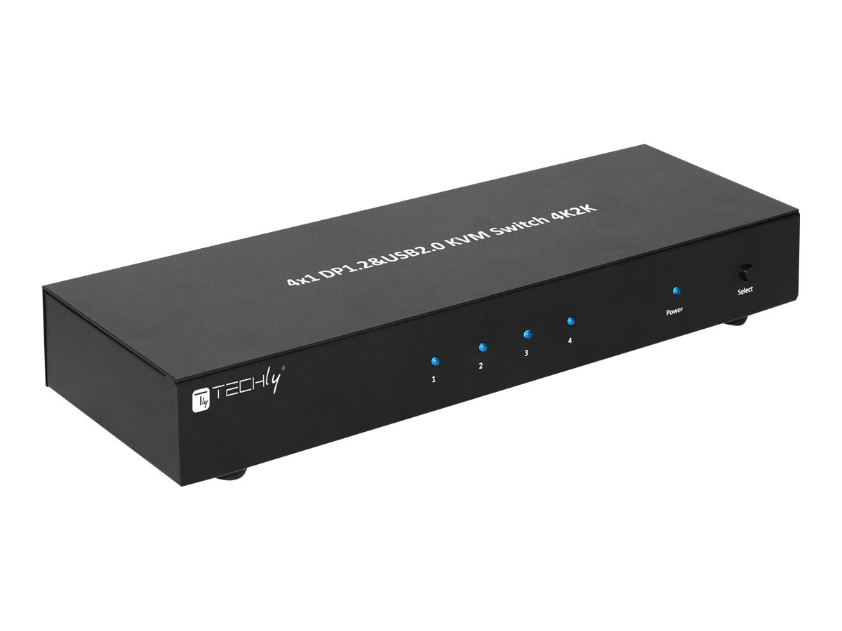 TECHLY KVM Switch Display Port 1.2 2-Port Hub und Audio ermoeglicht Informationen via USB und DisplayPort von 4 PCs anzuzeigen TECHLY KVM Switch Display Port 1.2 2-Port Hub und Audio ermoeglicht Informationen via USB und DisplayPort von 4 PCs anzuzeigen