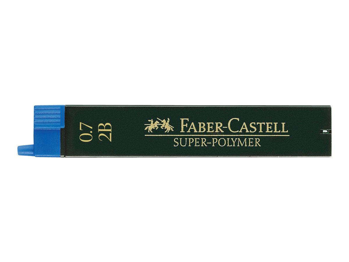FABER-CASTELL SUPER-POLYMER Feinminen-Bleistiftminen schwarz H 0,7 mm, 12 St.