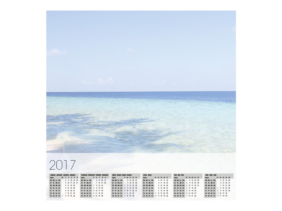 Sigel Schreibtischunterlage Beach blau 59,5 x 41,0 cm 30 Blatt
