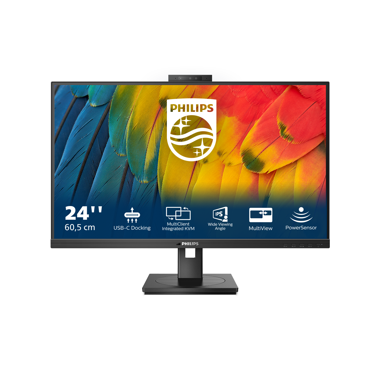 60,5cm23,8 1920x1080 Philips 24B1U5301H 169 FHD IPS 4ms 75Hz HDMI DP USBC Speaker Black