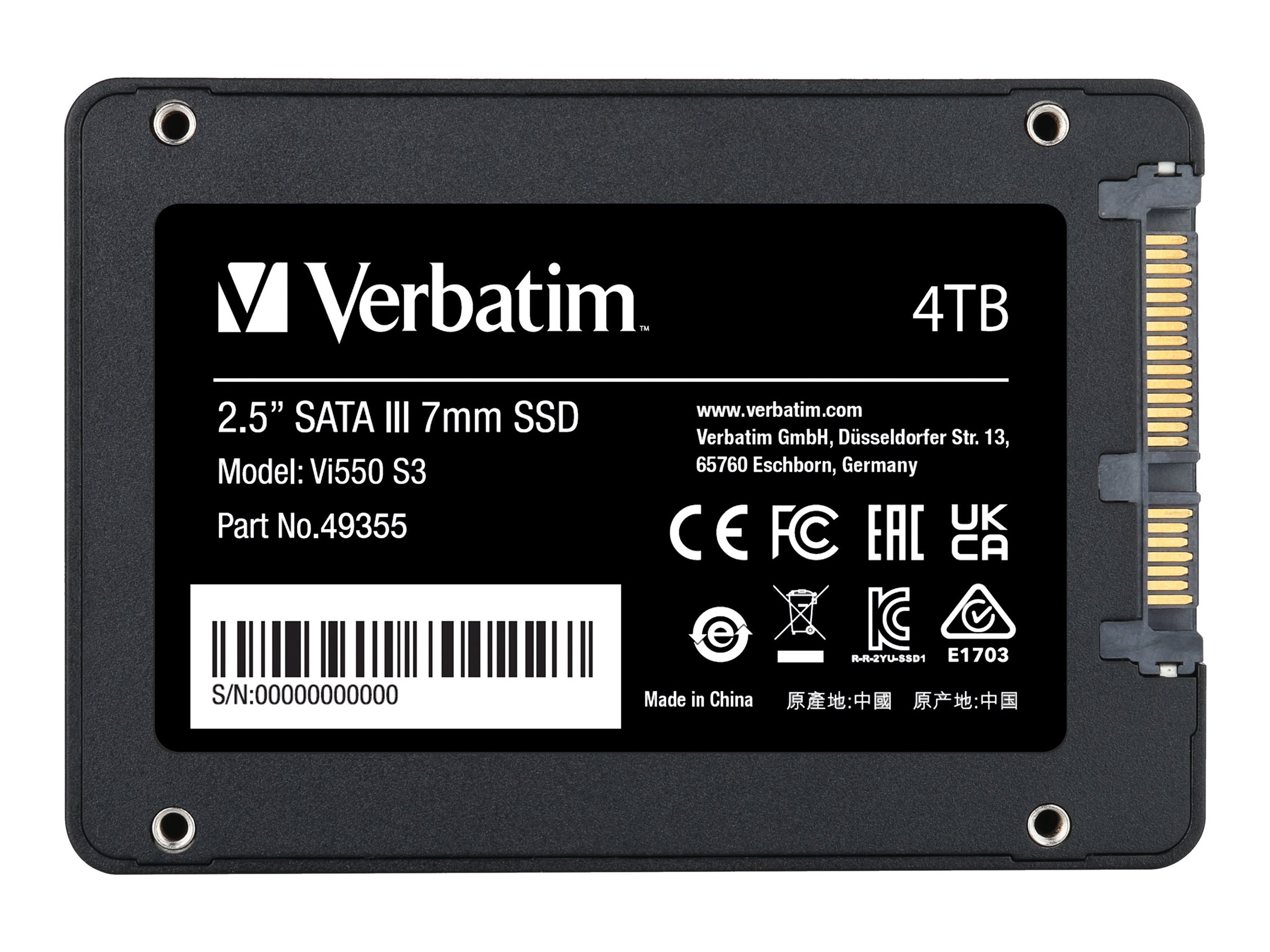 Verbatim 2,5" SSD Vi550 Sata III 4TB