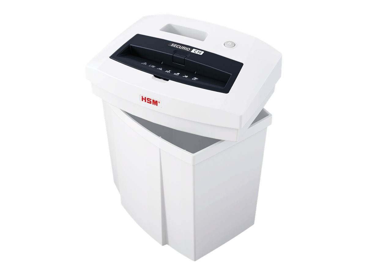 HSM SECURIO C14 Aktenvernichter mit Streifenschnitt P-2, 3,9 mm, bis 12 Blatt, weiss HSM SECURIO C14 Aktenvernichter mit Streifenschnitt P-2, 3,9 mm, bis 12 Blatt, weiss