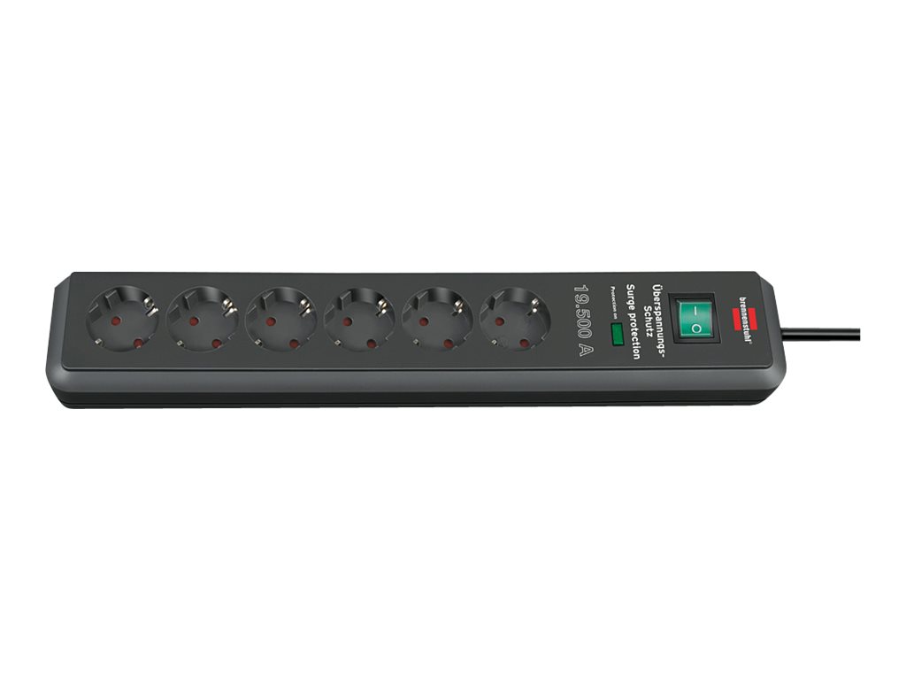 Brennenstuhl ueSS Secure-Tec 6-fach, 19.500 A, anthrazit, 2m Brennenstuhl ueSS Secure-Tec 6-fach, 19.500 A, anthrazit, 2m