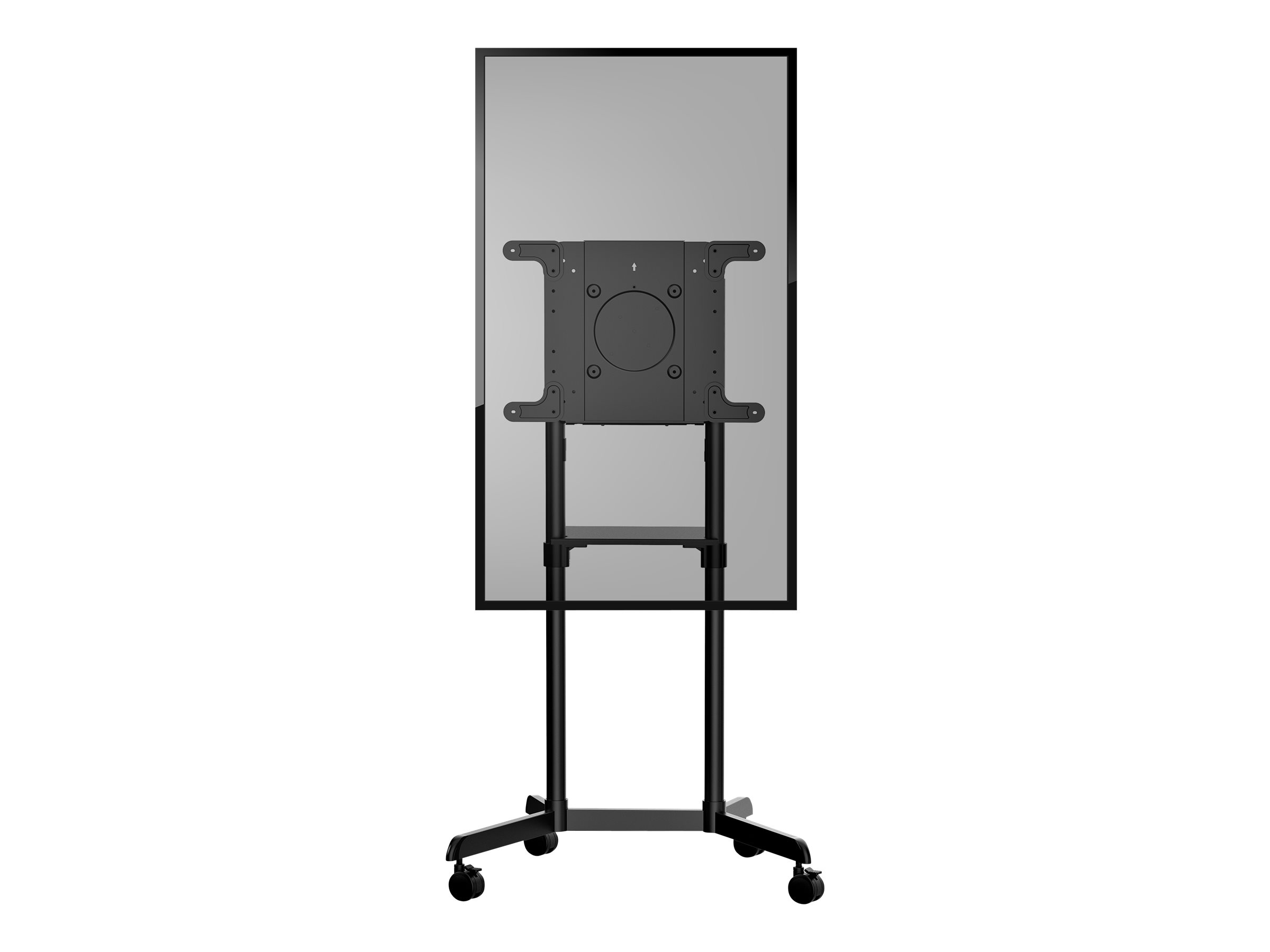 STARTECH.COM Mobiler TV-Wagen Tragbarer rollender TV-Ständer für 93,98-177,8cm 37-70Zoll mit Regal und Ablagefach Drehen/Neigen