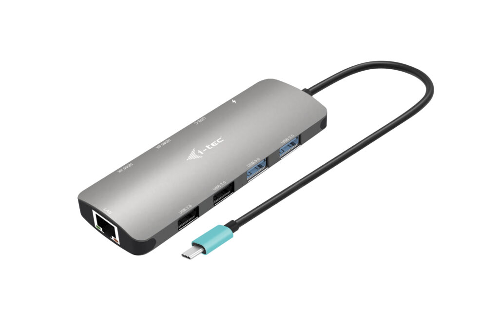 ITEC USBC Metal Nano Dock 2x HDMI 1x GLAN 2x USB 32 2x USB 20 1x USBC 32 Gen1 Data 1x USBC 100W PD