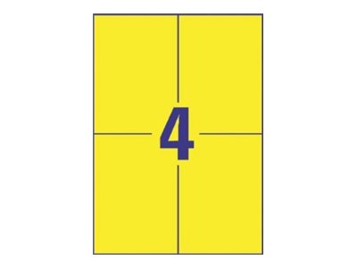 400 AVERY Zweckform Etiketten 3459 gelb 105,0 x 148,0 mm 400 AVERY Zweckform Etiketten 3459 gelb 105,0 x 148,0 mm
