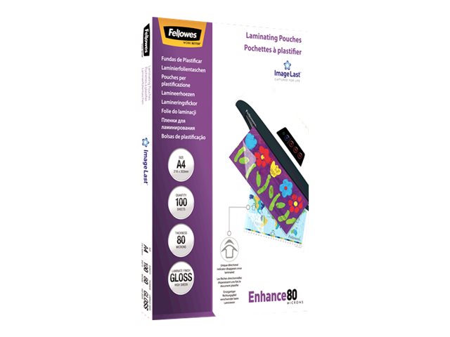 100 Fellowes Enhance80 ImageLast Laminierfolien glaenzend fuer A4 80 micron 100 Fellowes Enhance80 ImageLast Laminierfolien glaenzend fuer A4 80 micron