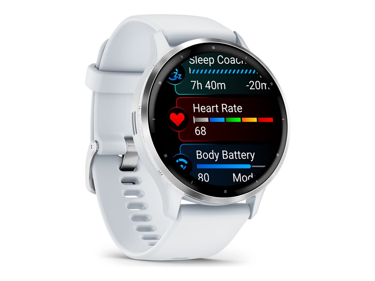 GARMIN Venu 3 Smartwatch steinweiss, silber
