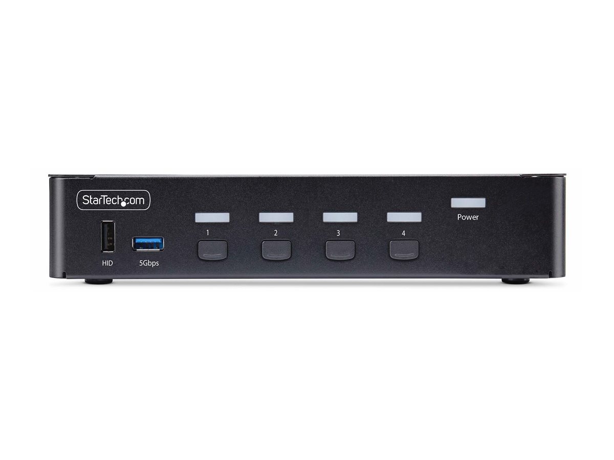 STARTECH.COM 4-Port 8K KVM-Switch DisplayPort 1.4 8K 60Hz / 4K 144Hz DP 1.4 2x USB 3.0 Ports 4x USB 2.0 Ports KVM DisplayPort