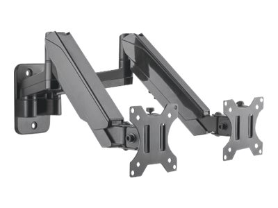 MANHATTAN Wandhalterung mit Gasdruckfeder und Kugelgelenk fuer zwei Monitore von 48,18-81,28cm 17Z-32Z und bis zu 8kg pro Arm