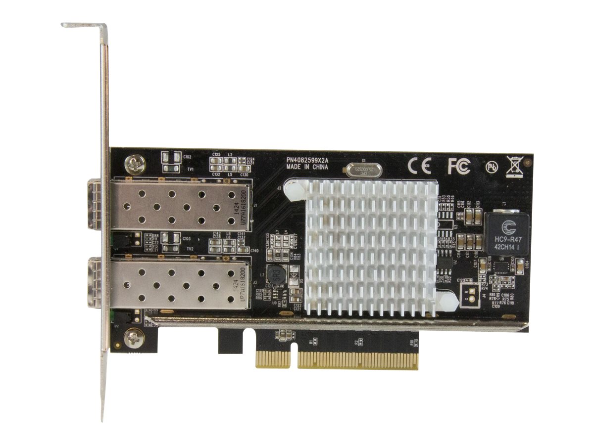 STARTECH.COM 2 Port 10G LWL Netzwerkkarte mit offenem SFP+ - PCIe, Intel Chip - 2-fach Glasfaser Ethernet Adapter mit Open SFP+