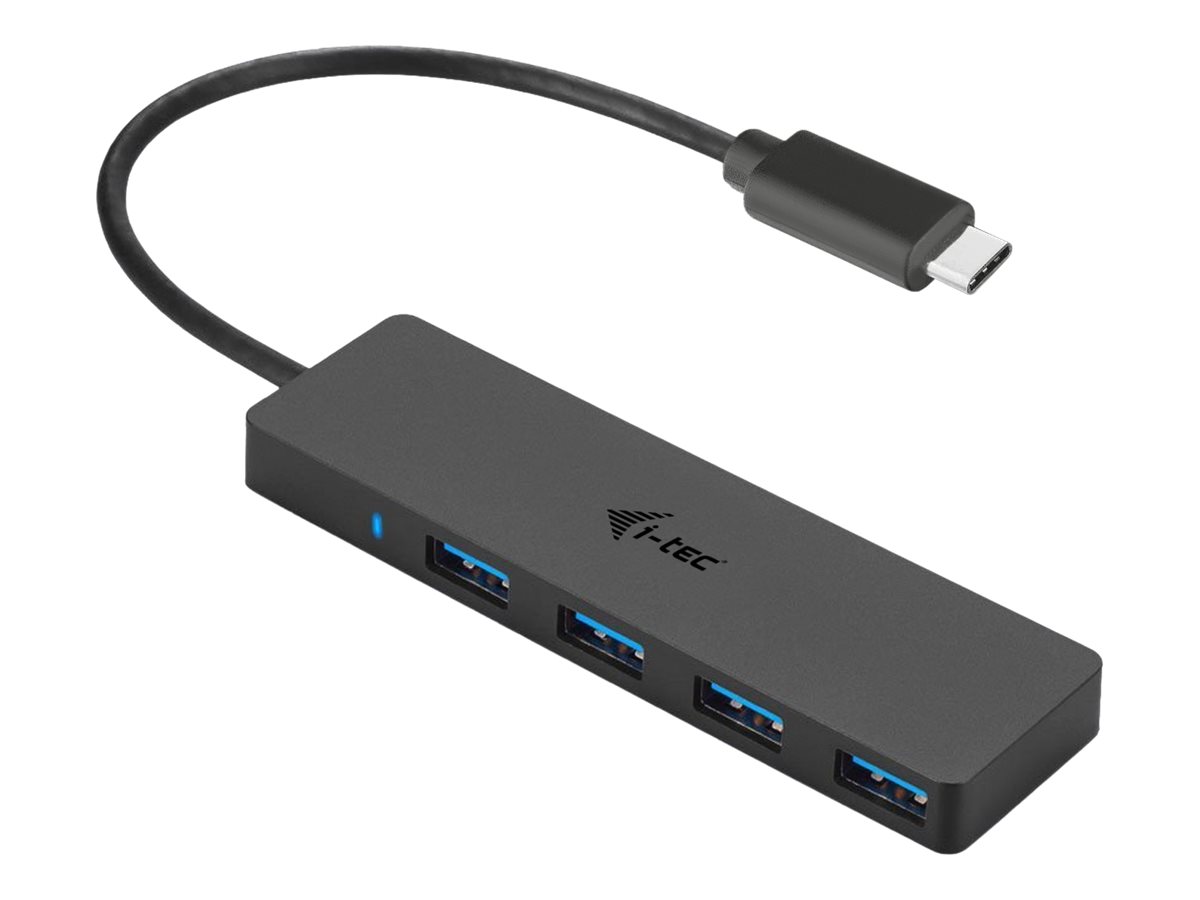 I-TEC USB C Slim Passive HUB 4 Port ohne Netzteil ideal fuer Notebook Tablet PC Unterstuetzt Win Mac OS kompatibel mit Thunderbolt 3 I-TEC USB C Slim Passive HUB 4 Port ohne Netzteil ideal fuer Notebook Tablet PC Unterstuetzt Win Mac OS kompatibel mit Thunderbolt 3