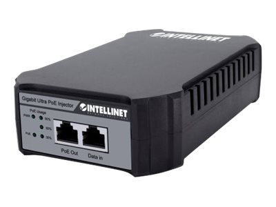 INTELLINET Gigabit Ultra PoE-Injektor 1 x 95 Watt-Port IEEE 802.3bt und IEEE 802.3at/af-konform Kunststoffgehaeuse INTELLINET Gigabit Ultra PoE-Injektor 1 x 95 Watt-Port IEEE 802.3bt und IEEE 802.3at/af-konform Kunststoffgehaeuse