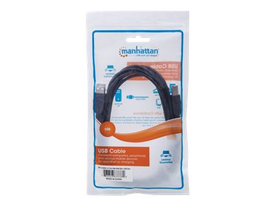 MANHATTAN Hi-Speed USB 2.0 Anschlusskabel 3m schwarz USB 2.0 Standard-A-Stecker auf USB 2.0 Standard-B-Stecker MANHATTAN Hi-Speed USB 2.0 Anschlusskabel 3m schwarz USB 2.0 Standard-A-Stecker auf USB 2.0 Standard-B-Stecker