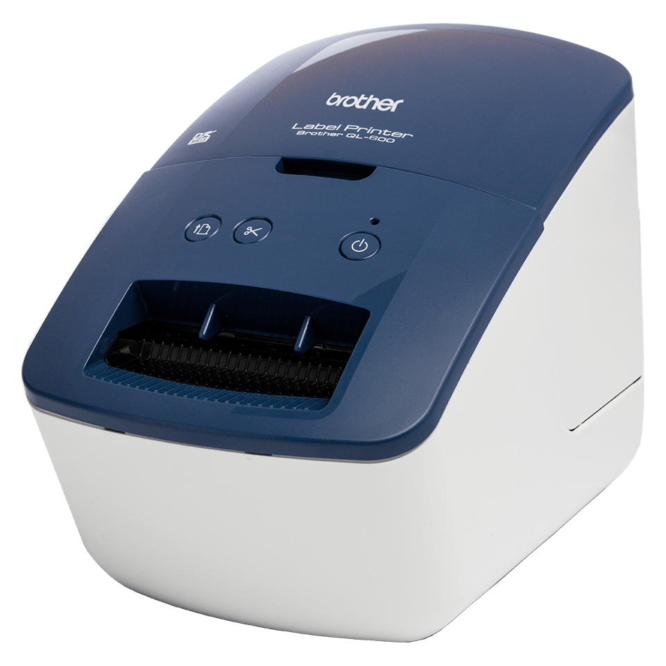 brother QL600B Etikettendrucker weiß, blau