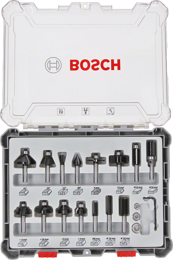 BOSCH Mixed Set FraeserSet 15teilig