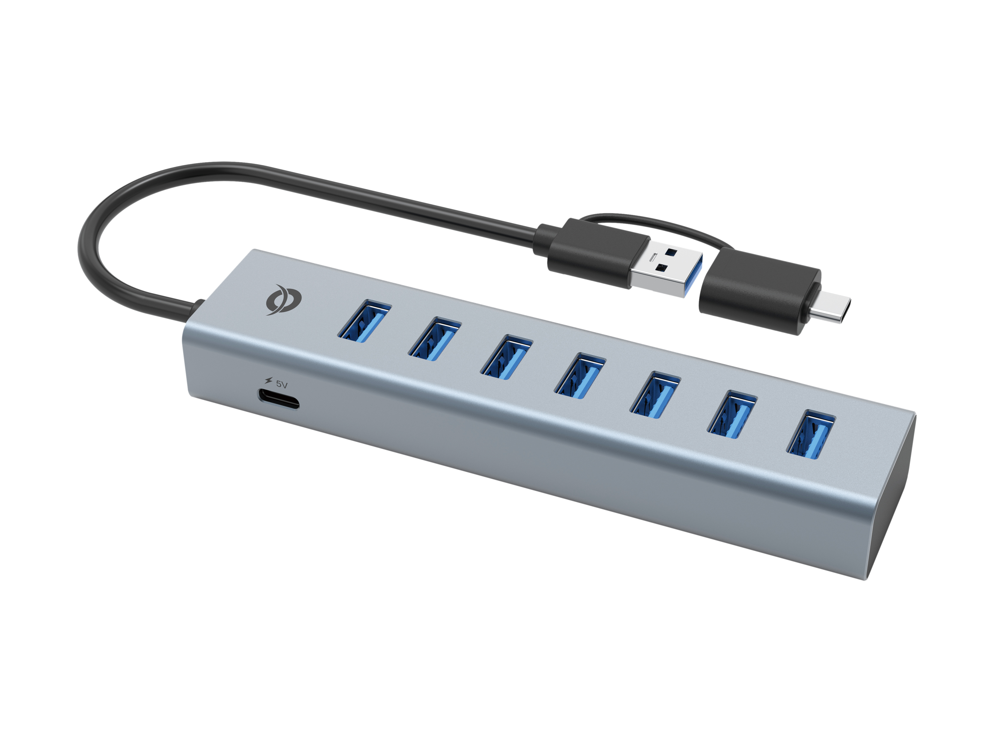 CONCEPTRONIC 7Port Hub USBA30C Adap7xA30 mNetz gr