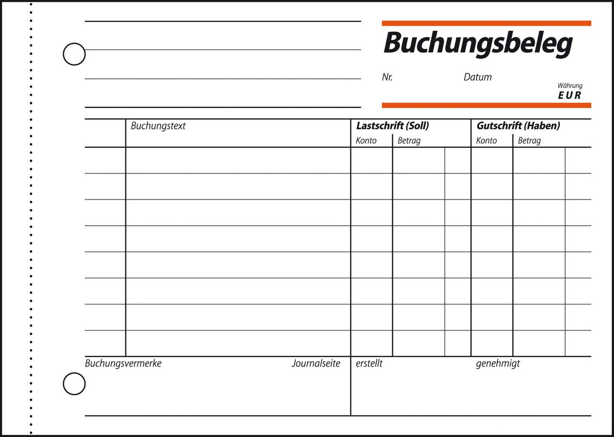 SIGEL Buchungsbeleg Formularbuch BU615, 1 St