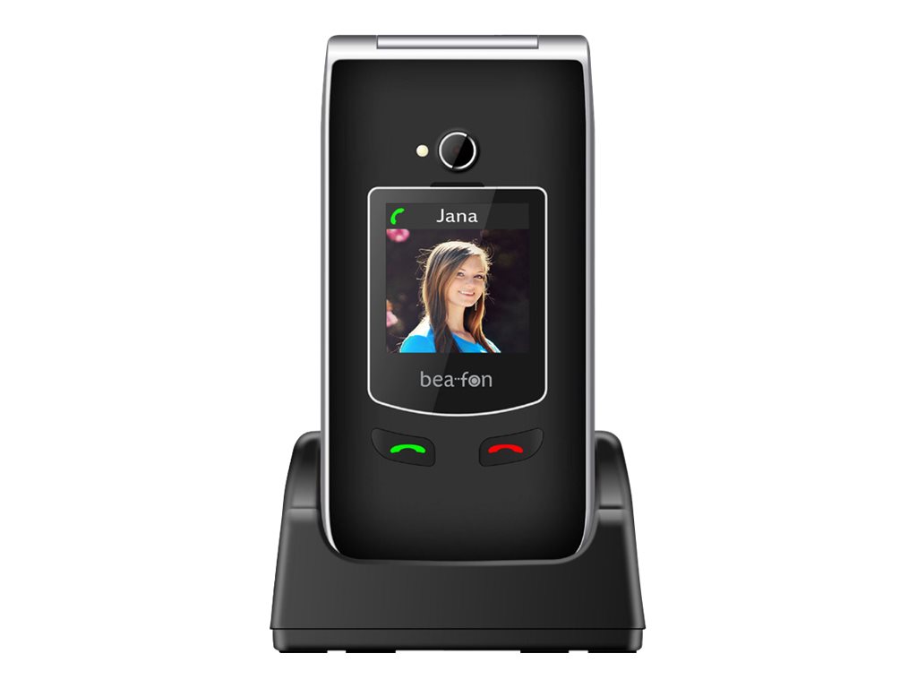 Beafon SL645 plus Silver Line, Gro?tastenklapphandy, schwarz-silber