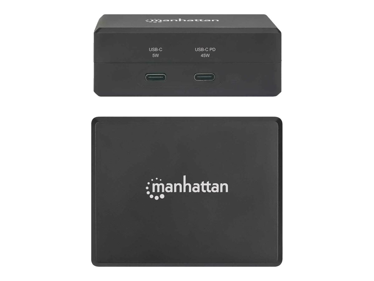 MANHATTAN Smart Video Power Delivery-Ladehub 1x HDMI 1x USB-C PD 45W 1x USB-C 5V/1A 2x USB 3.2 Gen 1 Typ A -Port internes Netzteil