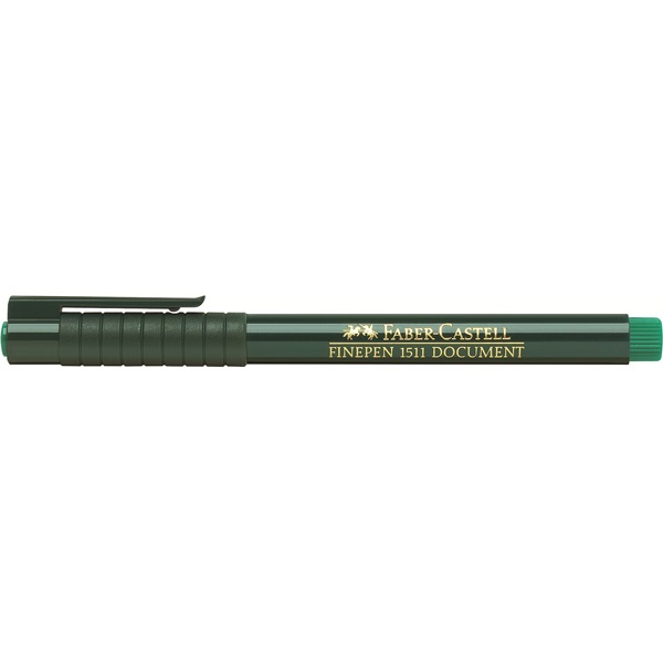 FABER-CASTELL Document 1511 Fineliner gruen 0,4 mm, 10 St.