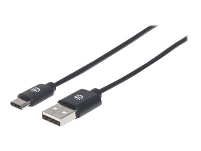 MANHATTAN USB C-Kabel 2.0 schwarz 0,5m Typ C-Stecker auf Typ A-Stecker 480 Mbit/s MANHATTAN USB C-Kabel 2.0 schwarz 0,5m Typ C-Stecker auf Typ A-Stecker 480 Mbit/s