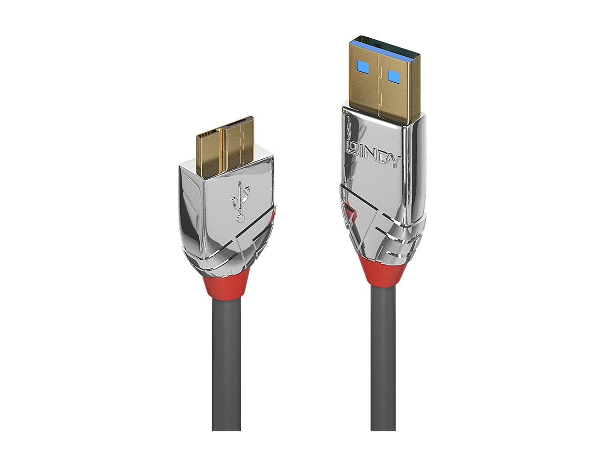 LINDY 0,5m USB 3.0 Typ A an Micro-B Kabel Cromo Line 5 Gbit/s LINDY 0,5m USB 3.0 Typ A an Micro-B Kabel Cromo Line 5 Gbit/s