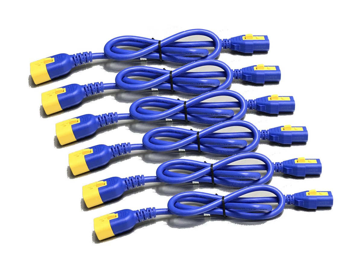 APC Power Cord Kit 6 EA Locking C13 to C14 1.8m Blue
