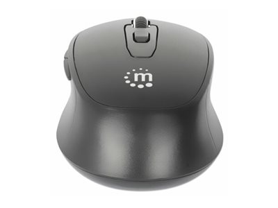 MANHATTAN MW6200 Kabellose USB-Maus USB-A Nanoempfänger sechs Tasten plus Mausrad 800/1200/1600 dpi optisch schwarz