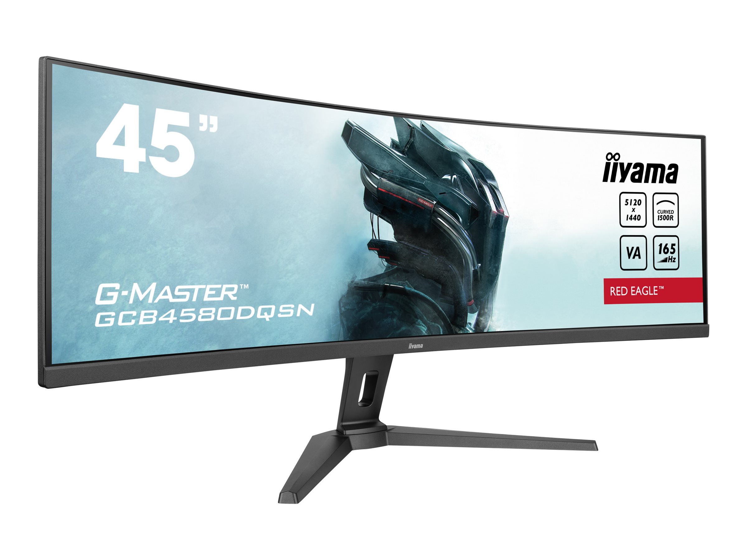 IIYAMA GCB4580DQSN-B1 113,03cm 44,5Zoll ETE VA DQHD Curved 1500R 165Hz 450cd/m2 0,8ms Speakers DP 2xHDMI USB-C Dock KVM USB3.2x3