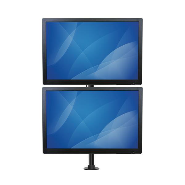 STARTECHCOM Vertikale Dual Monitorhalterung Stahl VESA bis zu 27 Zoll 10Kg Verstellbare zweifach Monitorhalterung