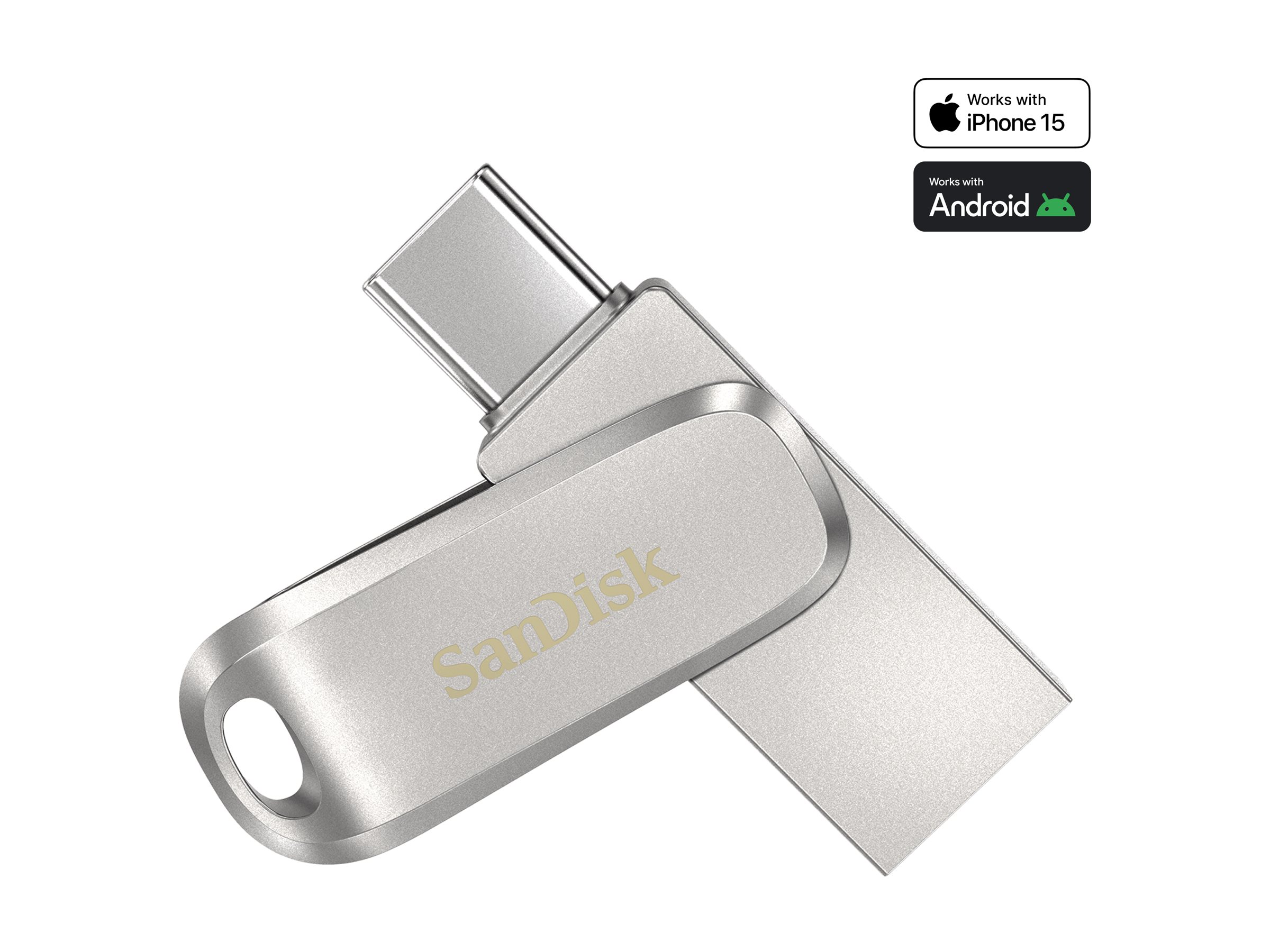 SanDisk USB-Stick Ultra Dual Drive Luxe Type-C silber 64 GB
