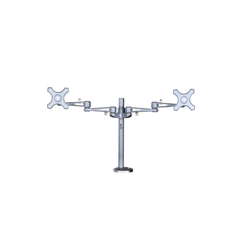 NEOMOUNTS FPMA-D935DG Desk Mount Grommet Dual Flatscreen 25-68cm 10-27Zoll kipp-dreh-schwenkbar VESA 75x75/100x100mm pivo