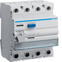 Hager FI-Schutzschalter CGA463D 4polig 63/0,5A Hager FI-Schutzschalter CGA463D 4polig 63/0,5A