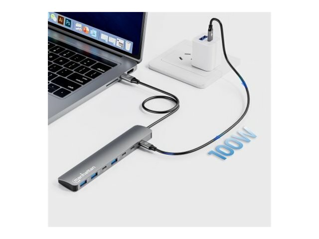 Manhattan Hub 7‑Port USB‑C/USB‑A Power Delivery